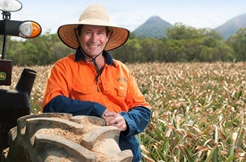 Pinata Farms' South Queensland pineapple farm manager Adrian Dipple