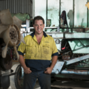 Maintenance manager Dean Lindsay in the maintenance shed, Wamuran